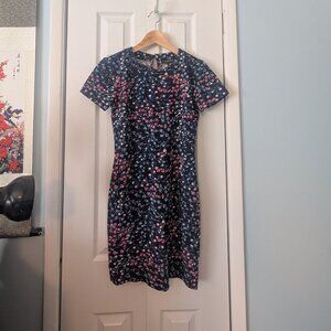 French Connection - Navy Floral Bodycon Dress